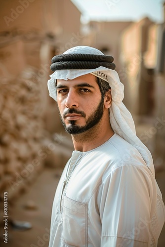 Middle Eastern Man in White Shirt