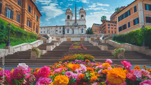 Famous places in Roma: the Spanish Steps.
