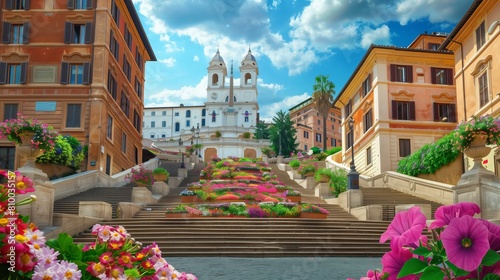 Famous places in Roma: the Spanish Steps.