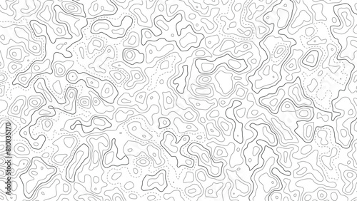 Abstract topographic line contour map background, geographic grid map EPS Vector illustration.