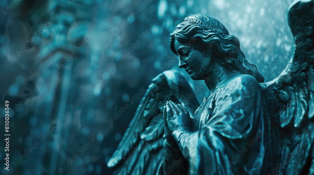 A detailed view of an angel statue. Perfect for religious concepts A detailed view of an angel statue. Perfect for religious concepts