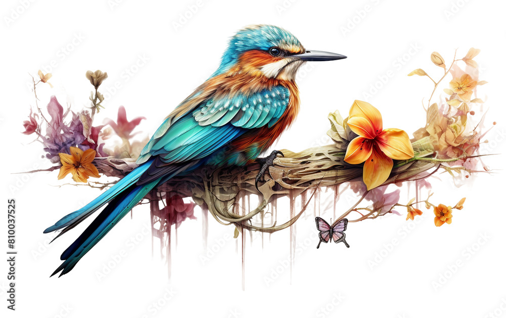 Eclectic Avian Aesthetics Isolated On Transparent Background PNG.