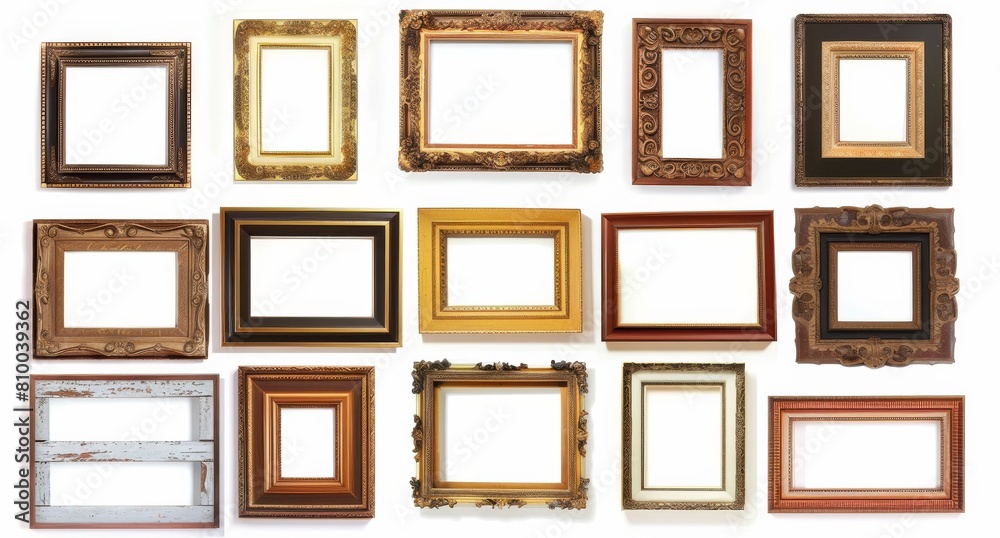 picture frame set isolated on white background picture frame set isolated on white background
