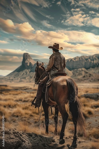 A man riding on the back of a brown horse. Suitable for equestrian or outdoor adventure themes © Fotograf