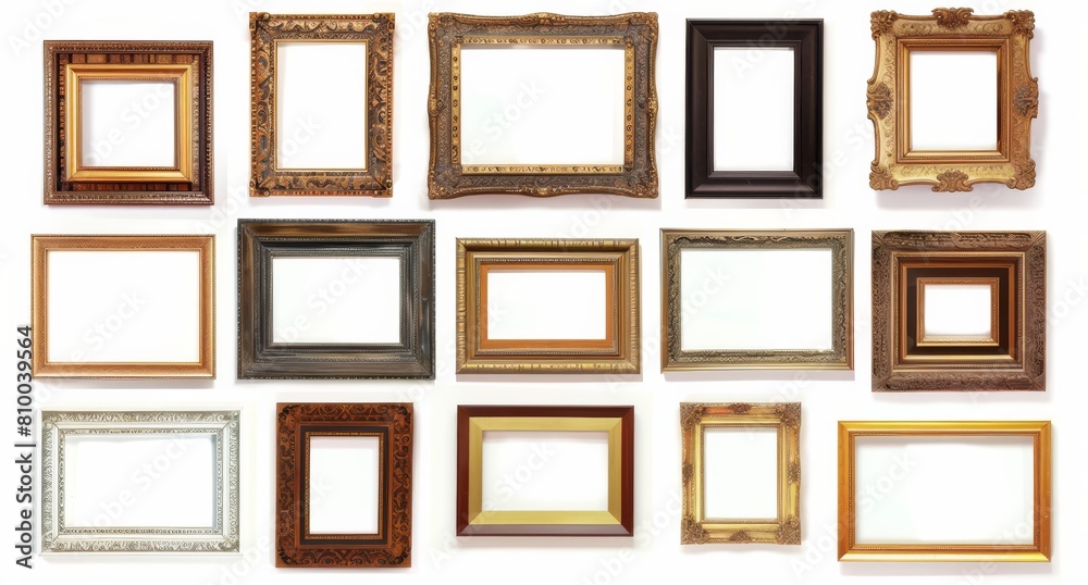picture frame set isolated on white background picture frame set isolated on white background