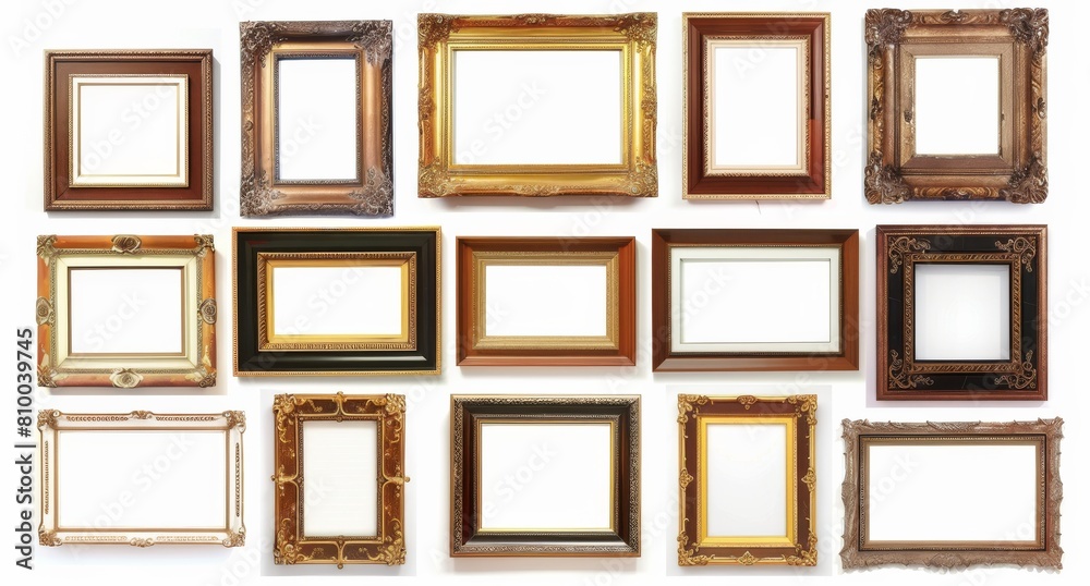 picture frame set isolated on white background picture frame set isolated on white background