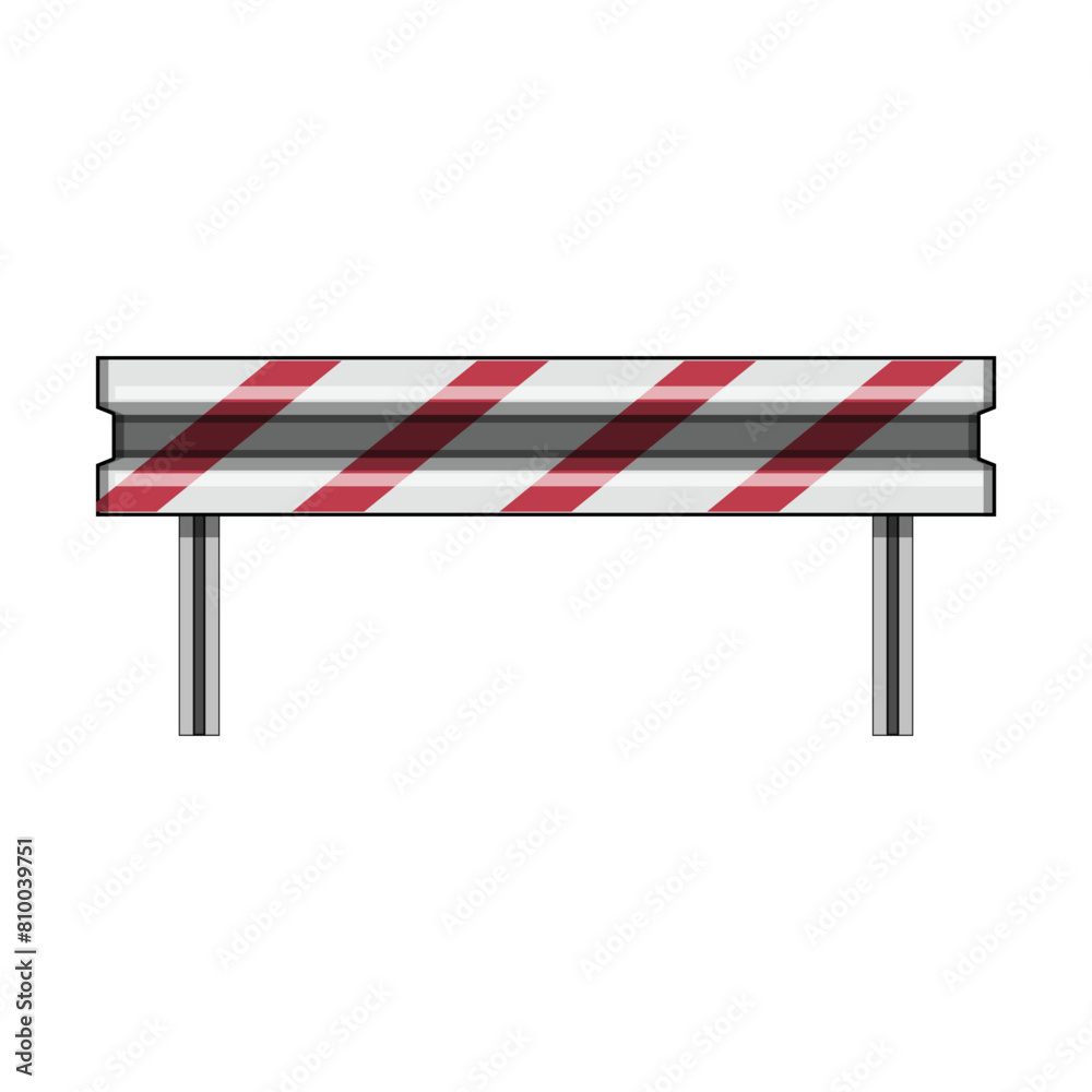highway guard rails cartoon. bridge steel, safety metal, asphalt block highway guard rails sign. isolated symbol vector illustration highway guard rails cartoon. bridge steel, safety metal, asphalt block highway guard rails sign. isolated symbol vector illustration