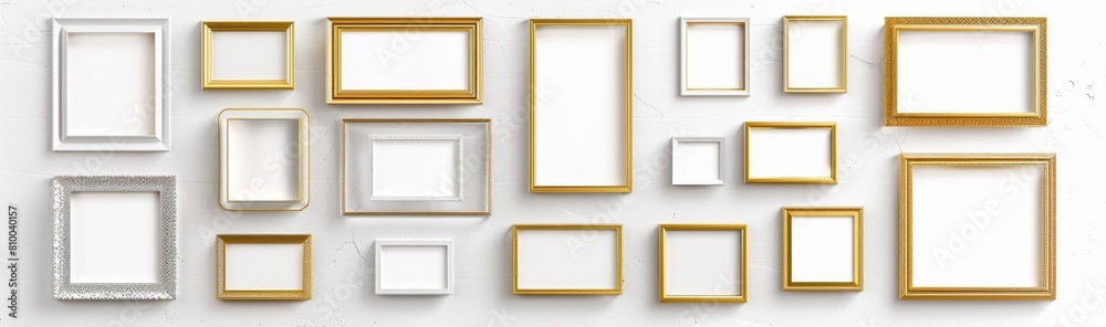 picture frame set isolated on white background picture frame set isolated on white background
