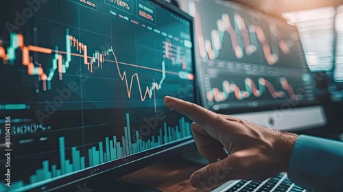 Analyzing Data: A Person Revealing Insights From a Chart on a Computer Screen