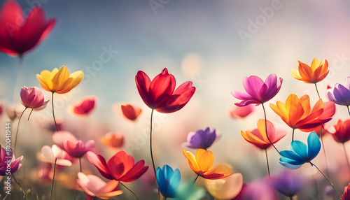 Beautiful cinematic image view of colorful rose petals swaying left and right