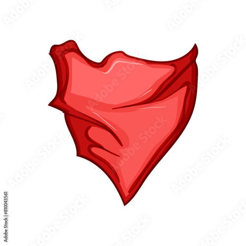 neck handkerchief wild west cartoon. bandit band, style bandanna, country knot neck handkerchief wild west sign. isolated symbol vector illustration