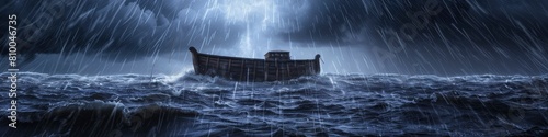 Noah's Ark in the stormy sea © MEHDI