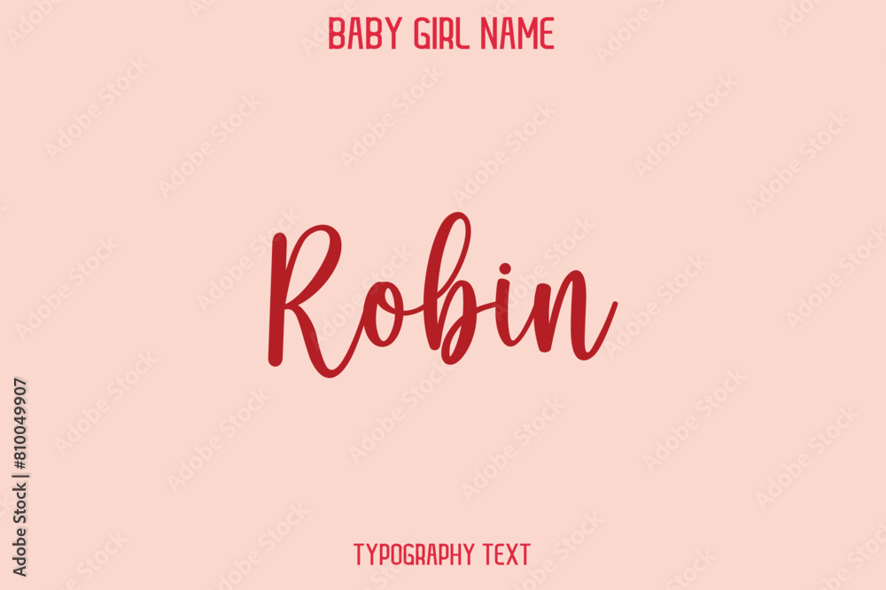 Robin Female Name - in Stylish Lettering Cursive Typography Text Robin Female Name - in Stylish Lettering Cursive Typography Text