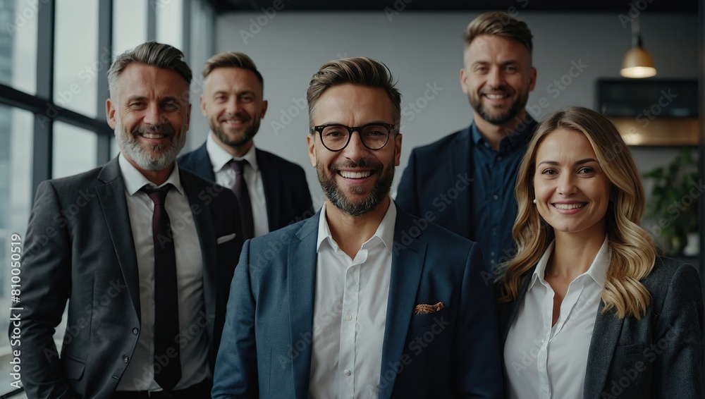 Portrait of happy successful business team Portrait of happy successful business team