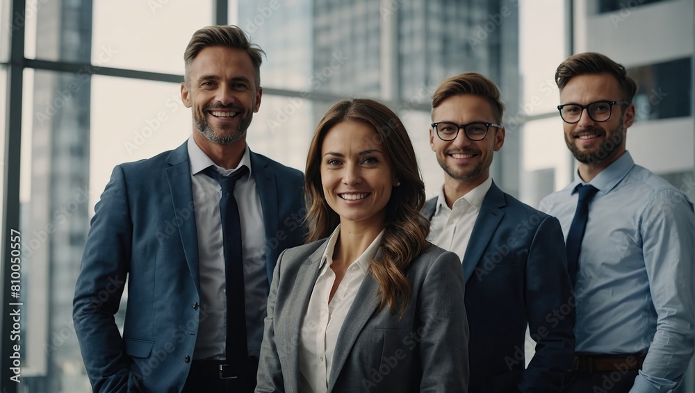 Portrait of happy successful business team Portrait of happy successful business team