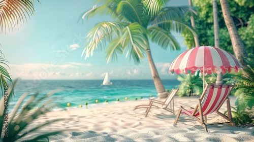 Summer Vacation Fun Holiday Relaxation Break Concept. Summer day background concept. copy space © Otseira