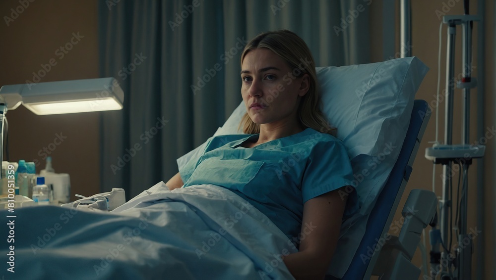 Obraz premium Young woman director in hospital room