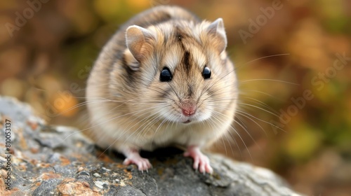 Close-up of a Chinese Hamster. Adorable Pet Rodent with Furry and Whisker Features