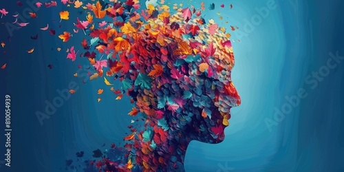 Abnormal Psychology Word Cloud Background Illustration. Conceptual Graphic Design with Concept