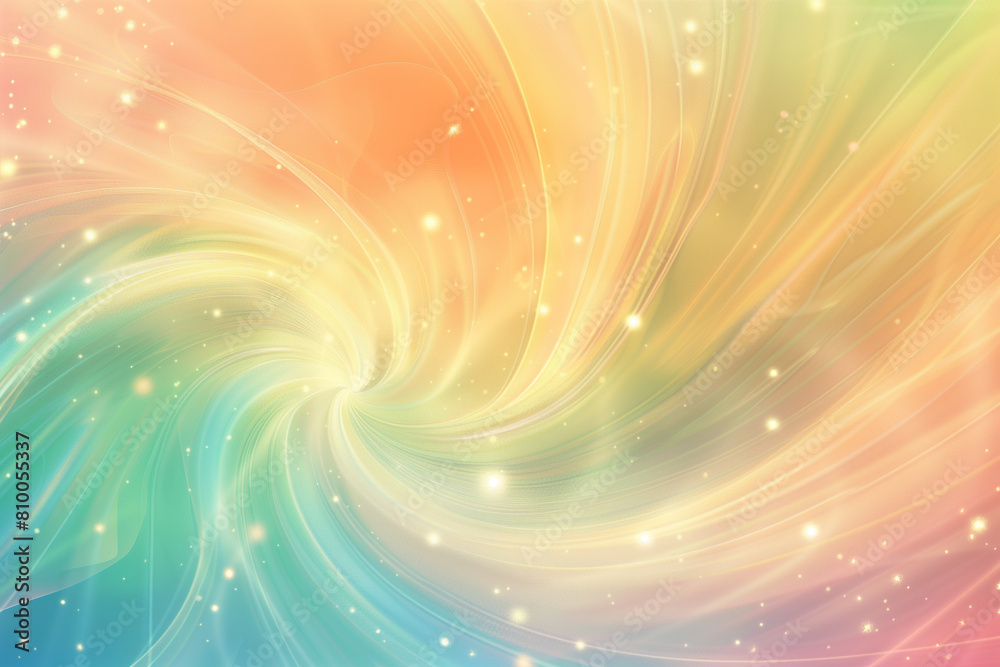 Fototapeta premium Whimsical swirls of light dancing against a gradient backdrop, reminiscent of the aurora borealis, inviting relaxation and wellness. Abstract background wallpapers