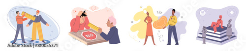 Personal zone vector illustration. Safety measures are in place to keep us protected Anxieties and stressors can disrupt our personal zones Conforming to societal norms may provide sense comfort