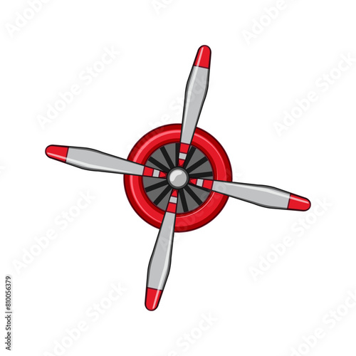 underwater propeller cartoon. hull screw, aircraft engine, motor equipment underwater propeller sign. isolated symbol vector illustration