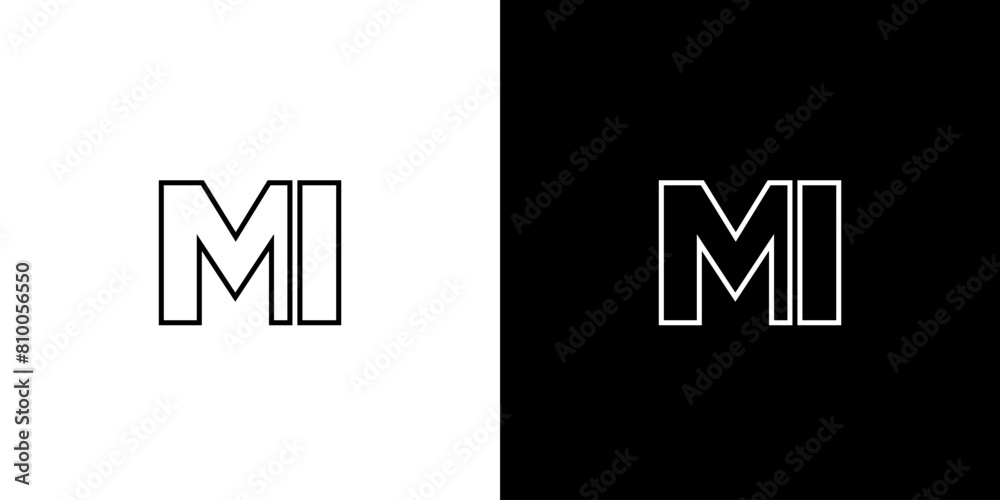 Letter M and I, MI logo design template. Minimal monogram initial based logotype. Letter M and I, MI logo design template. Minimal monogram initial based logotype.