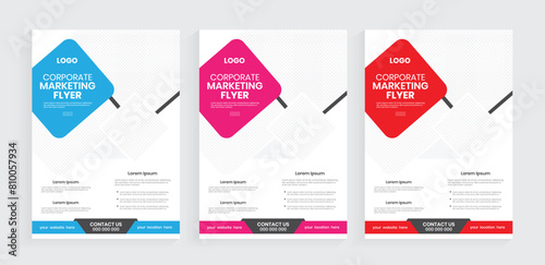 corporate agency marketing flyer design, editable a4 flier document template for marketing, business leaflet, handout layout
