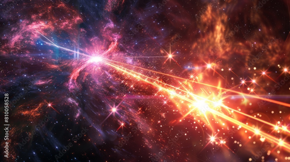 Fototapeta premium ray of laser and photons, 16:9