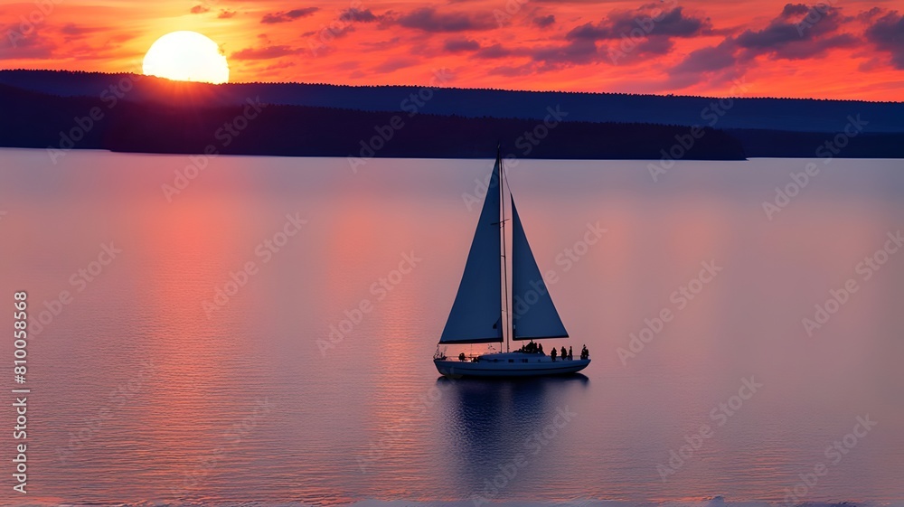 beautiful-sunset-over-lake-superior-with-a-sail-boat