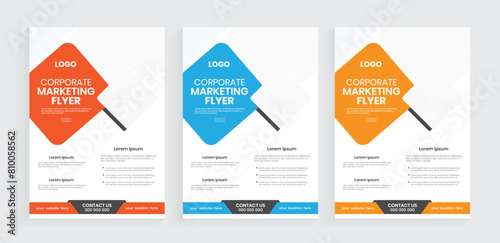 corporate agency marketing flyer design, editable a4 flier document template for marketing, business leaflet, handout layout