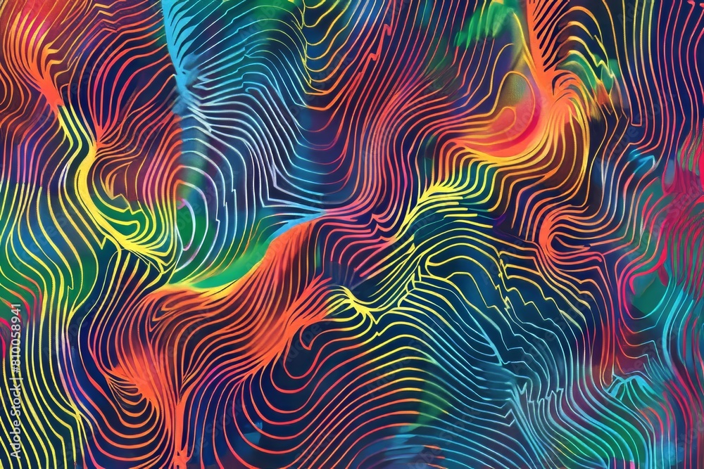 Abstract pattern inspired by the rhythmic energy of sound waves