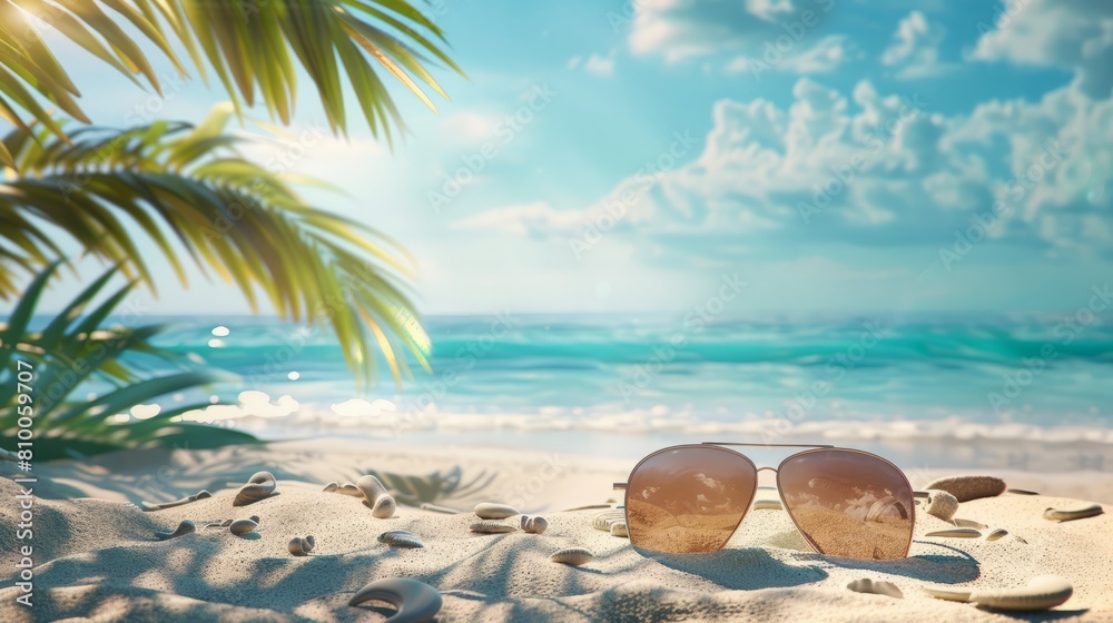 Summer Vacation Fun Holiday Relaxation Break Concept. Summer day background concept. copy space