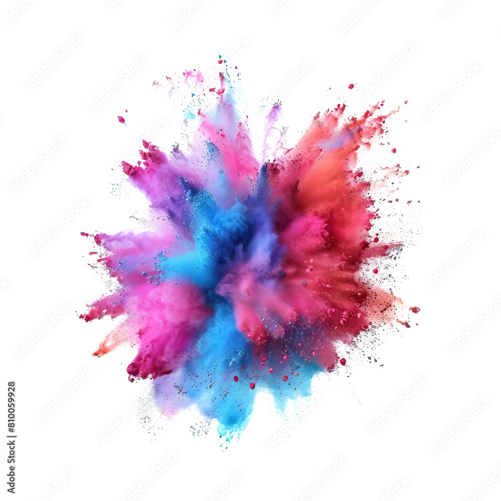 Amazing colorful powder explosion on black background. Amazing colorful powder explosion on black background.
