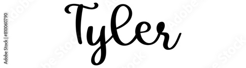 Tyler - black color - name written - ideal for websites, presentations, greetings, banners, cards, t-shirt, sweatshirt, prints, cricut, silhouette, sublimation, tag