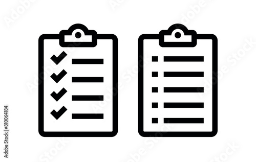 Icon tablet with paper clip. Symbol for check or task tracker. Coach's tactical board. Register or terms of reference.