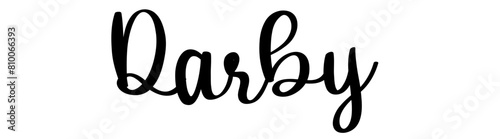 Darby - black color - name written - ideal for websites, presentations, greetings, banners, cards, t-shirt, sweatshirt, prints, cricut, silhouette, sublimation, tag