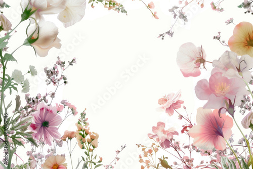 Floral border around a blank space © Venka