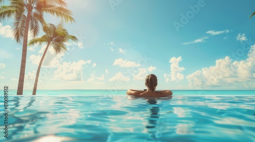 Summer Vacation Fun Holiday Relaxation Break Concept. Summer day background concept. copy space © Otseira