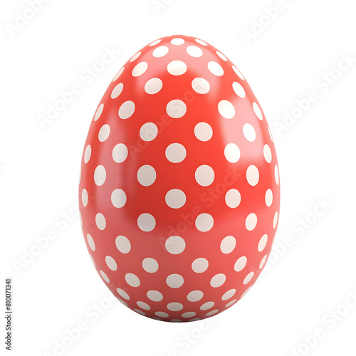 Wallpaper Mural Red Easter eggs with white polka dots isolated on transparent background Generative Ai. Torontodigital.ca