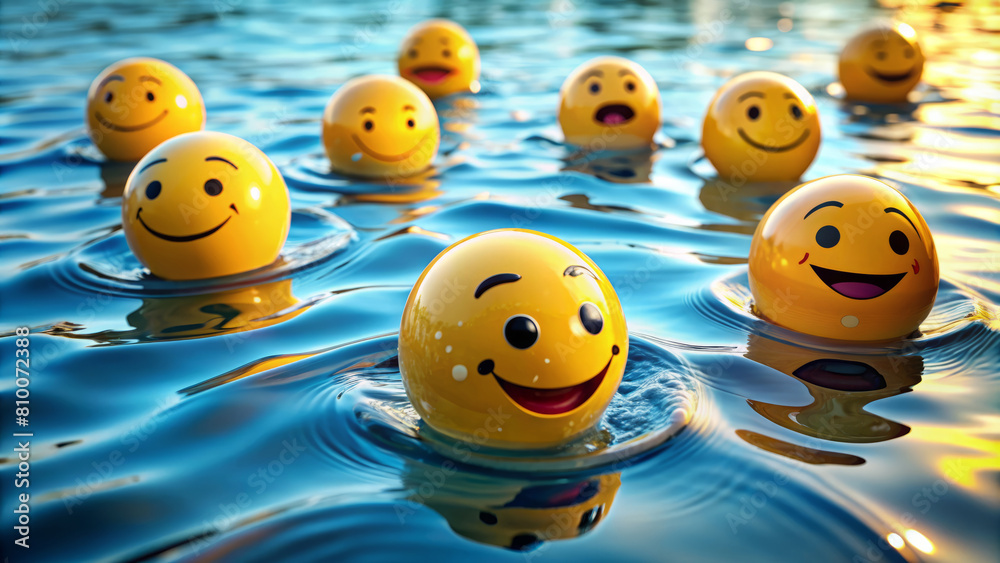 Obraz premium Emotions float in the water