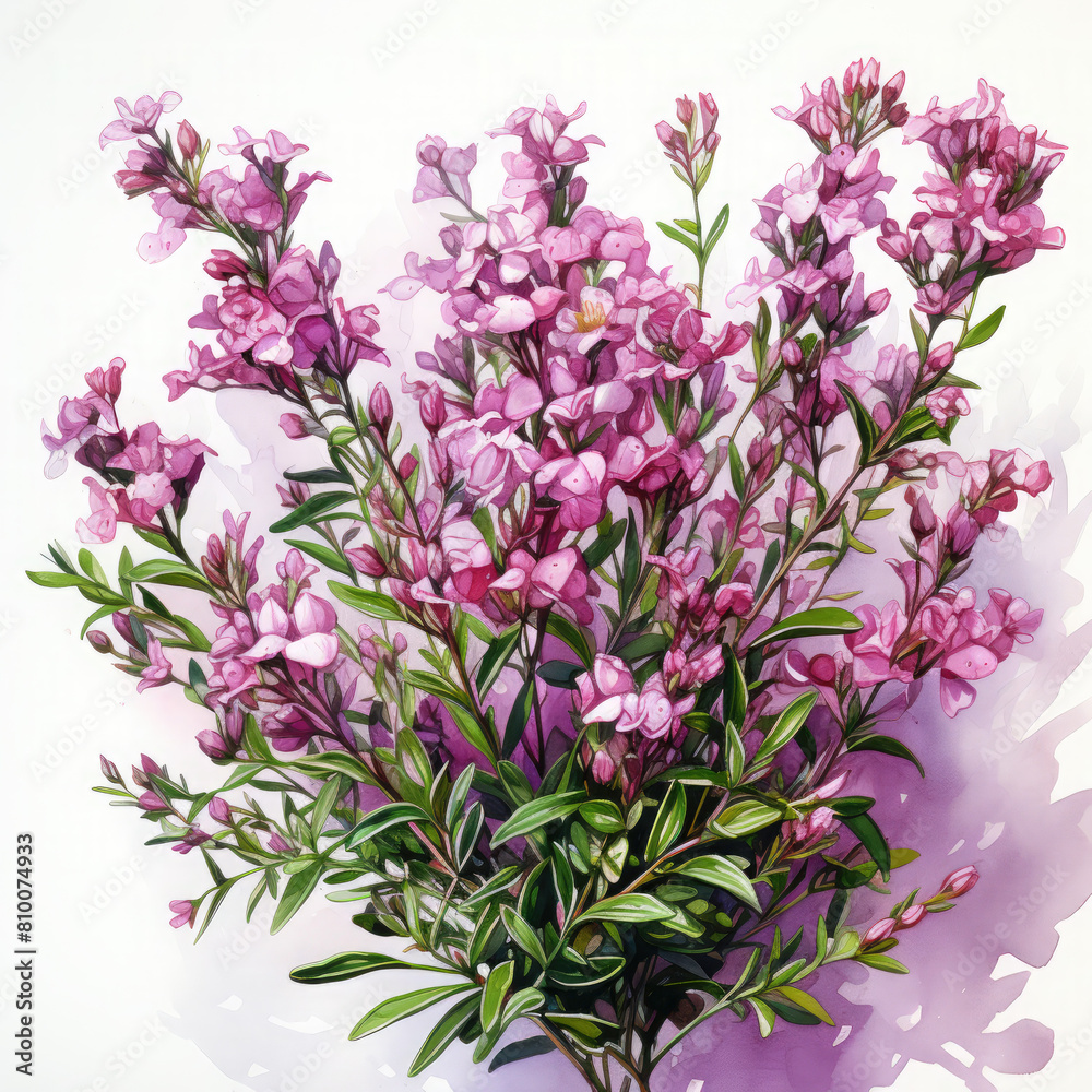 Watercolor Thyme Illustration, Generative Ai Watercolor Thyme Illustration, Generative Ai