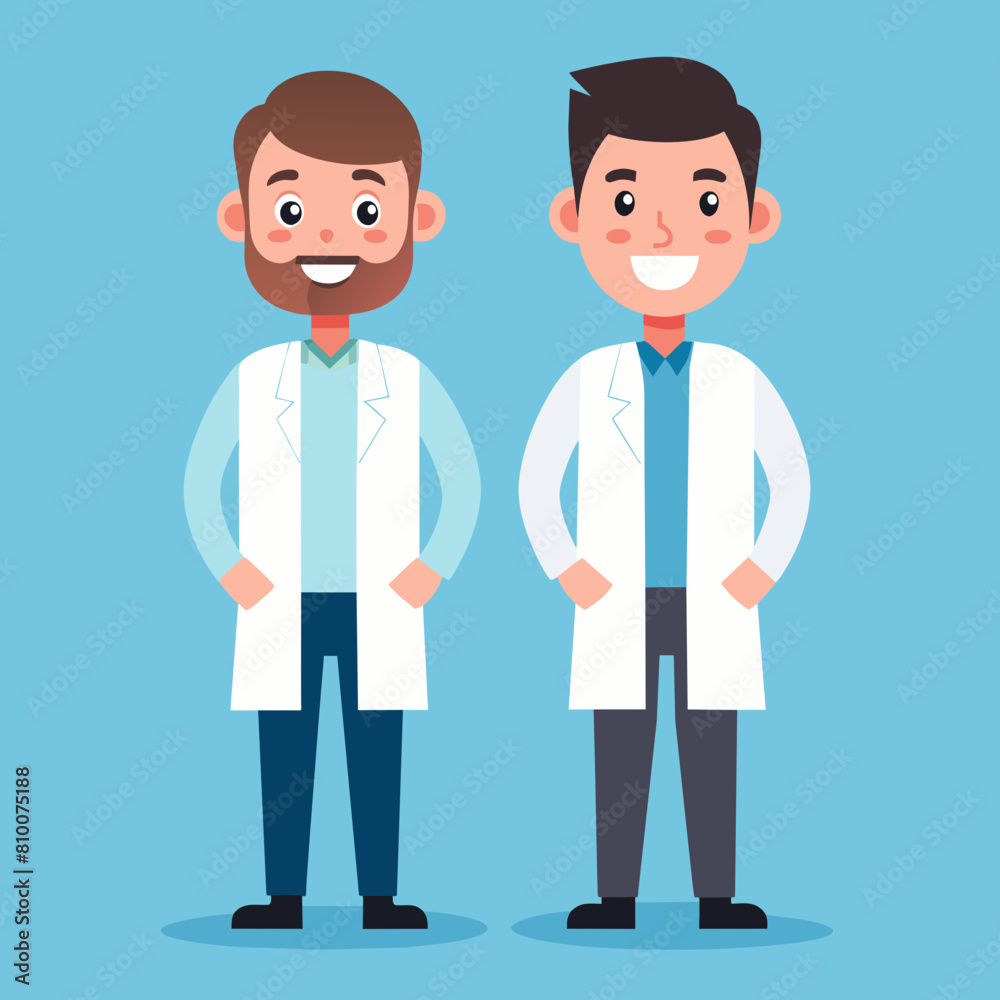 Happy male doctor vector illustration Happy male doctor vector illustration