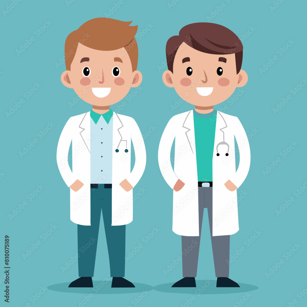 Happy male doctor vector illustration Happy male doctor vector illustration