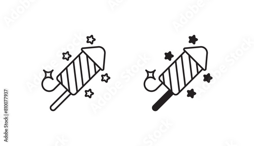 Fireworks  icon design with white background stock illustration