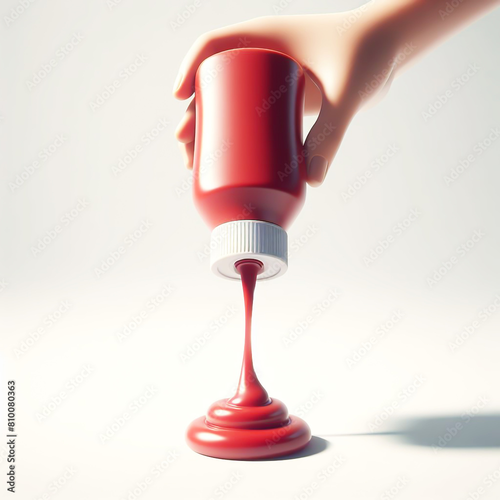 Red tomato sauce, ketchup, to put on fast food Red tomato sauce, ketchup, to put on fast food