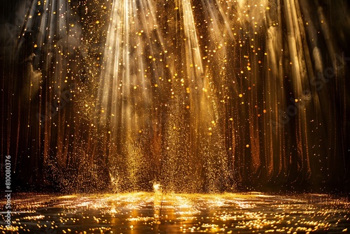 A dazzling golden burst of sparks erupting in a controlled environment