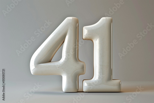Number 41 in 3d style	 photo