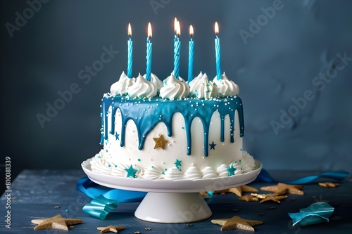 birthday cake with candles