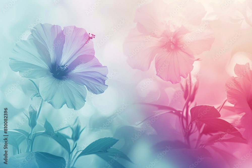 Gradient floral background for a soft and romantic feel